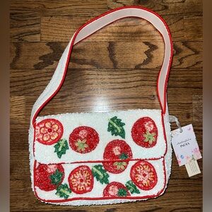 NWT BEADED TOMATO PURSE - Made in India